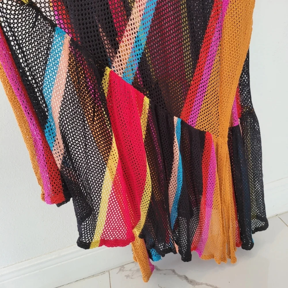 Free People sea vista striped maxi duster - pink One Size Cotton 100%